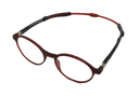 Magnetic Adjustable oval red readers from our home brand Framed! side