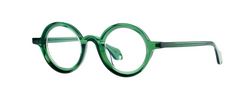Theo Round Designer eyewear - Green color - side photo