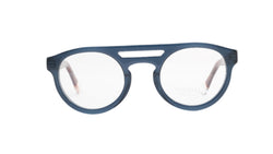Smorfia round double bridge blue frames