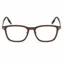 Brown eyeglasses on a white background.
