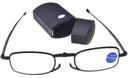 black foldable reading glasses with it s box from our home brand Framed! - front side