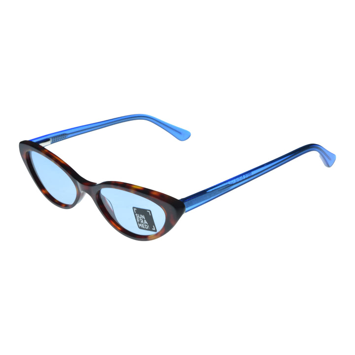 Small Shaped, turtoise cat eye sunglasses from our home brand framed - side photo 
