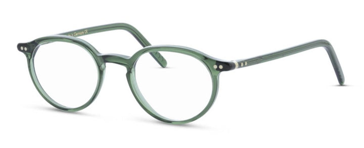 Green round acetate eyewear - side photo