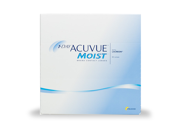 1-day acuvue moist - dailies contact lenses - pack of 90