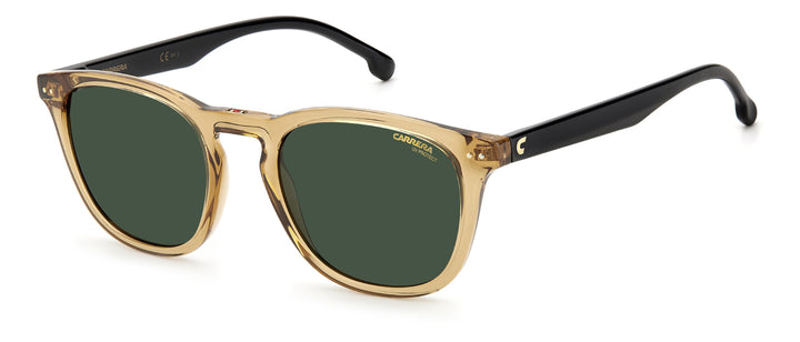 carrera stylish UV protect sunglasses - gold transparent frames - side photo