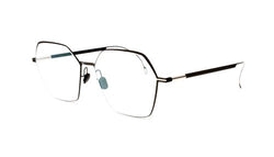 Undostrial springe, geometric black eyewear