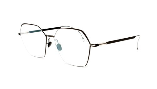 Undostrial springe, geometric black eyewear