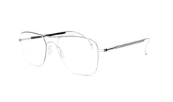 Undostrial aviator silver frames, side view